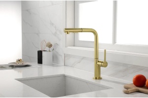 Смеситель для кухни Paulmark Neo светлое брашированное золото - 2