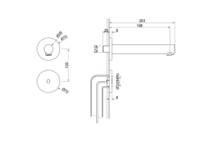 Смеситель для раковины встраиваемый Timo Saona черный матовый - 2
