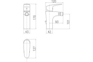 Смеситель Rav Slezak Amur Am745.5 для биде - 2
