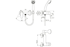 Смеситель для душа Vidima Balance хром (BA266AA) - 2
