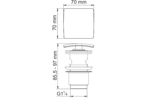 Донный клапан для раковины Wasserkraft Aisch A165 - 2