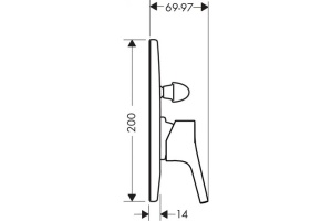 Смеситель для ванны Hansgrohe Talis S, однорычажный, СМ, хром 72407000 - 2