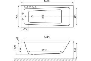 Акриловая ванна Excellent Ava 160x70 белая - 2