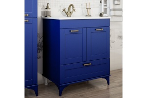 Тумба с раковиной Sanflor Ванесса 75 напольная, индиго