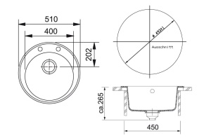 Мойка кухонная Franke Ronda ROG 610-41 оникс - 3