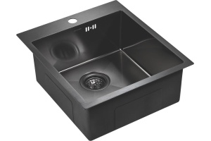 Мойка кухонная Paulmark Favor 45 темный хром - 2