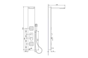 Душевая панель Excellent Glas хром - 2