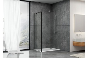 Душевая перегородка Abber Schwarzer Diamant 100 профиль черный (AG100BS) - 2