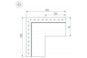 Коннектор L-образный внешний Arlight SL-Linia55-Fantom-EDGE 030137 - 2