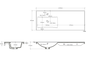 Мебельная раковина Onika 120 L - 2