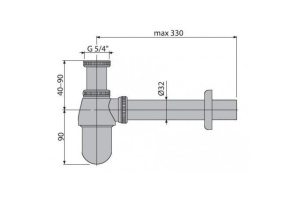 Сифон для раковины AlcaPlast A431 - 3