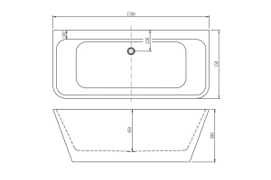 Акриловая ванна Aquanet Perfect 260050 170, белая - 2
