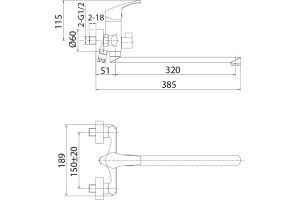 Смеситель Milardo Sterm STESB02M10 универсальный - 3