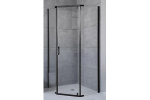 Душевой уголок Royal Bath TR 110х110 профиль черный стекло прозрачное