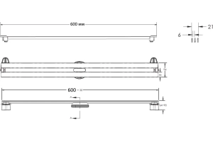 Душевой лоток Berges Super Slim 60 черный - 2