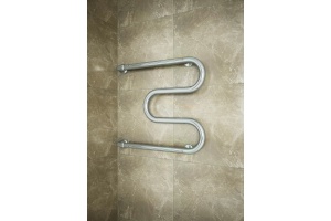 Водяной полотенцесушитель Terminus M-образный 500х400 с полкой Хром - 2