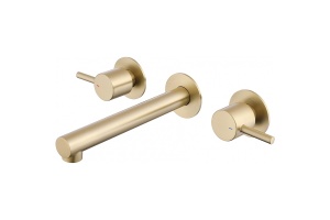 Смеситель для раковины встраиваемый Abber Emotion золото матовое