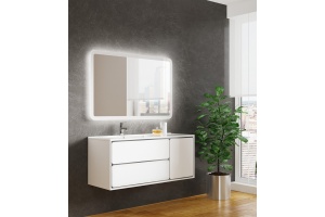 Тумба под раковину Sanvit Бруно -2 120 L белый глянец - 2