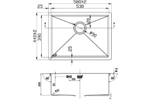 Мойка кухонная Zorg Light ZL R 580440 BRONZE - 2