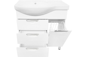 Мебель для ванной Style Line Жасмин 82 R белая, с бельевой корзиной - 3