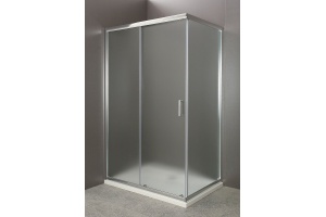 Душевой уголок BelBagno Uno 100х90 профиль хром стекло матовое