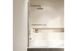 Шторка на ванну RGW Screens SC-114 80х140 профиль хром стекло прозрачное - 3