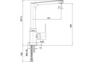 Смеситель E.C.A. Nita 102118099EX для кухонной мойки - 2