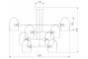 Люстра на штанге Eurosvet Gardie 70141/8 хром - 3