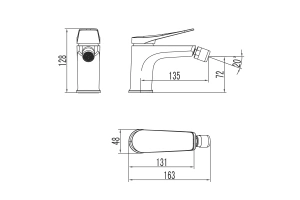 Смеситель Lemark Bronx LM3708BL для биде, черный - 2
