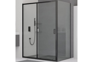 Душевой уголок RGW Classic CL-48B 160x80 профиль черный матовый стекло прозрачное