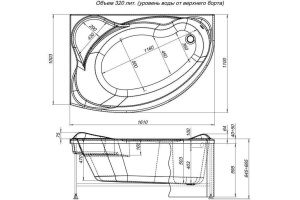Акриловая ванна Aquanet Jamaica 160x100 L - 3