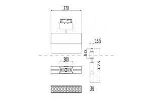 Трековый светодиодный светильник для магнитного шинопровода Maytoni Technical Points TR015-2-20W4K-W - 2
