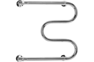 Водяной полотенцесушитель Terminus M-образный 500х700 с полкой Хром - 3