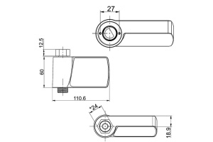 Термометр с LED индикатором температуры для проточного смесителя Gappo G55-60 - 2