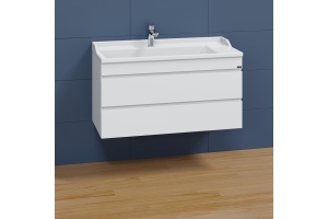 Тумба под раковину подвесная Санта Марс 100 белый - 3