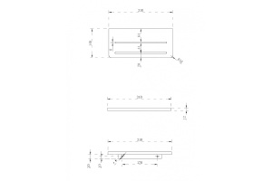 Полка для ванной комнаты Abber Stein белая матовая - 2