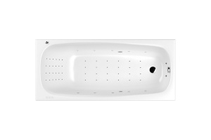 Ванна акриловая WHITECROSS Layla Slim Nano 180x80 с гидромассажем белый - хром