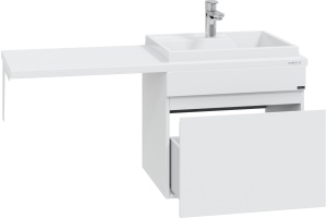 Тумба под раковину над стиральной машиной подвесная Санта Марс 59 белый - 2