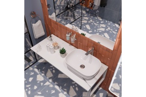 Мебель для ванной DIWO Элиста 120 белый мрамор, с раковиной Moduo 50 Square - 3