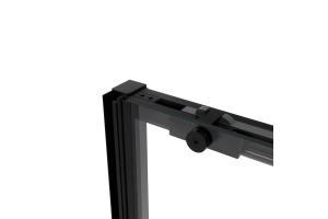 Душевой уголок Vincea Slim Soft 150х90 профиль черный стекло прозрачное  - 3