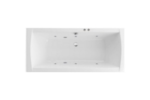 Ванна акриловая Excellent Aquaria Lux Soft 180х80 с гидромассажем белый - хром