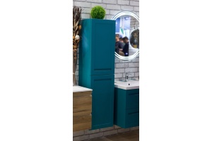 PLATINO  Шкаф подвесной с двумя распашными дверцами, Бирюзовый матовый , 400x300x1500, AM-Platino-1500-2A-SO-TM - 2