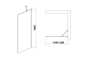 Душевая перегородка RGW Walk In WA-110 120х195 профиль хром стекло прозрачное - 2