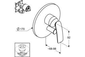Смеситель Kludi Balance для ванны с душем 526509175 - 2