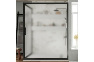 Душевой уголок STWORKI Эстерсунд DE019R80110200 110x80 см профиль черный матовый, стекло матовое