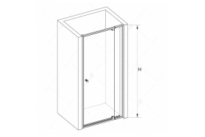 Душевая дверь  70*185 RGW PA-02 NEW Хром/Прозрачное/6 мм (67-80) (EasyClean) - 3