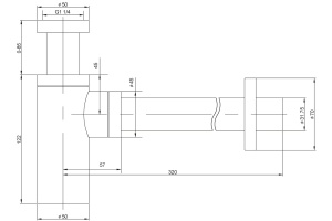 Сифон для раковины Timo 958/02L - 2