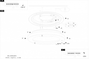 Уличный настенный светодиодный светильник Eglo Vento 2 96365 - 2