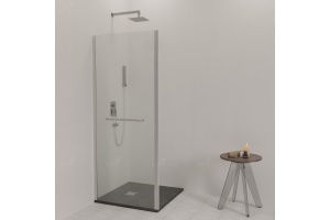 Боковая стенка RGW Z-060-3 100x200 профиль хром стекло прозрачное