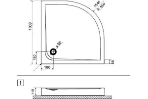 Поддон EXCELLENT Sense Compact 100x100 - 2